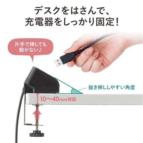 サンワサプライ AC100V/ＵＳＢ充電器(4ﾎﾟｰﾄ/ｸﾗﾝﾌﾟ式/白) ACA-IP50W