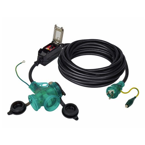 日動工業 15Ax10m 過負荷･漏電保護兼用ﾌﾟﾗｸﾞ(防雨型) PBW-EK10T-S