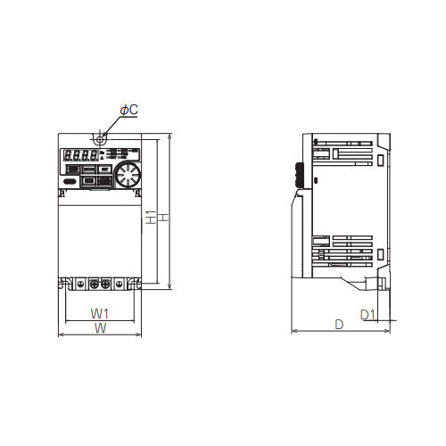 三菱電機 200V/0.75kw インバーター(3相ﾓｰﾀｰ用) FR-D820-0.75K-042
