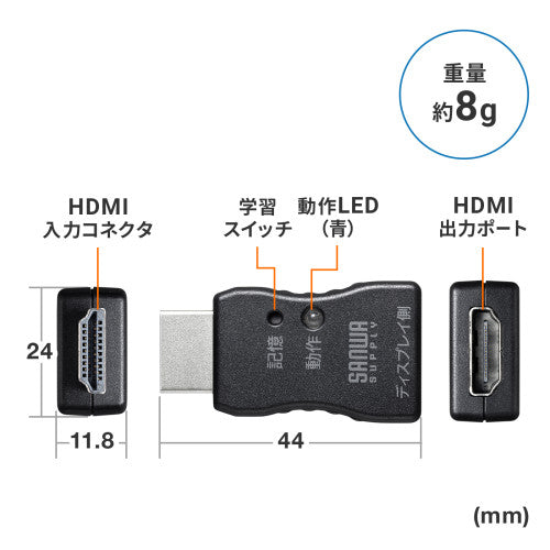 サンワサプライ EDID保持器(HDMI用) VGA-EDID
