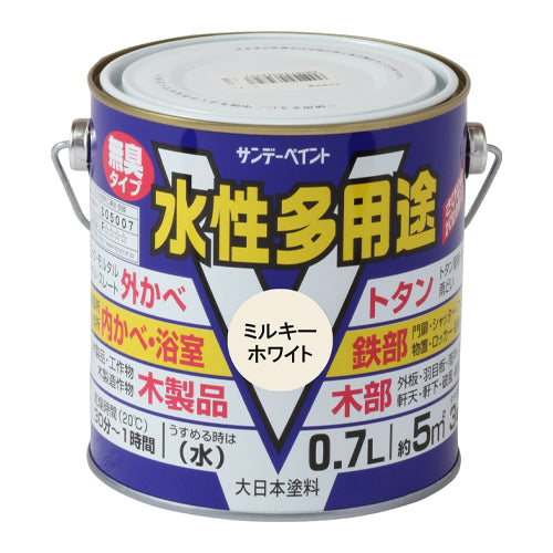 ESCO（エスコ） 0.7L [水性]多用途塗料(鉄･木部用/ﾐﾙｷｰﾎﾜｲﾄ EA942EB-11B