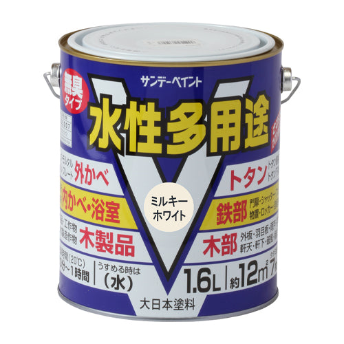 ESCO（エスコ） 1.6L [水性]多用途塗料(鉄･木部用/ﾐﾙｷｰﾎﾜｲﾄ EA942EB-11C