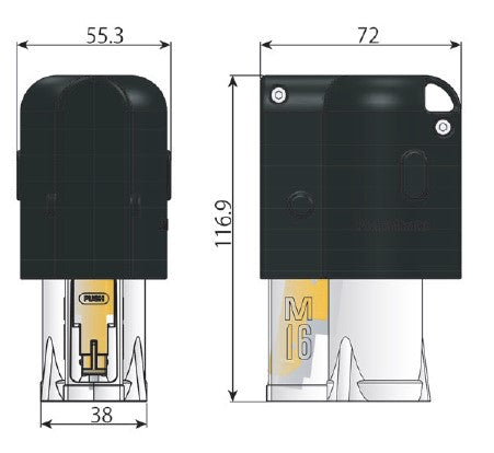ESCO（エスコ） ボルト用マーキングスタンプ (M16用/黒) EA942EH-311