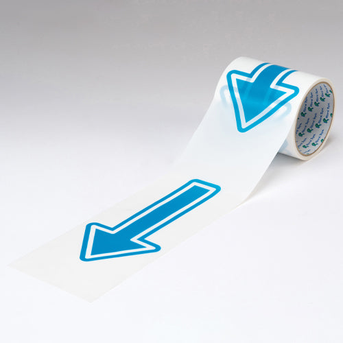 ESCO（エスコ） 100mmx10m 誘導用矢印ﾃｰﾌﾟ(床・壁面用/青) EA944RR-53