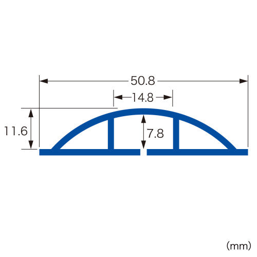 サンワサプライ 50.8mm×2m  ソフトケーブルカバー CA-50N2