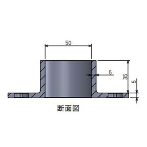 ESCO（エスコ） 48.6mm ﾊﾟｲﾌﾟｼﾞｮｲﾝﾄ(両締ﾎﾞﾙﾄ金具/ﾍﾞｰｽ) EA948TF-18