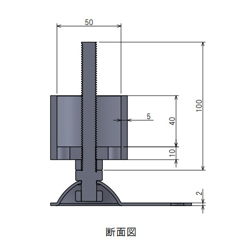 ESCO（エスコ） 48.6mm 単管用水平調整金具(ｱﾝｶｰﾀｲﾌﾟ) EA948TF-42A