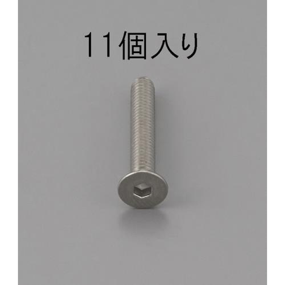 ESCO（エスコ） M6 x16mm 六角穴付皿頭ボルト(ｽﾃﾝﾚｽ/11本) EA949MD-616