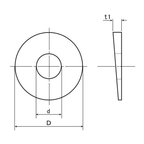 ESCO(エスコ) 14.0x32.0x4.0mm ゆるみ止ワッシャー(10個) EA949SE-112