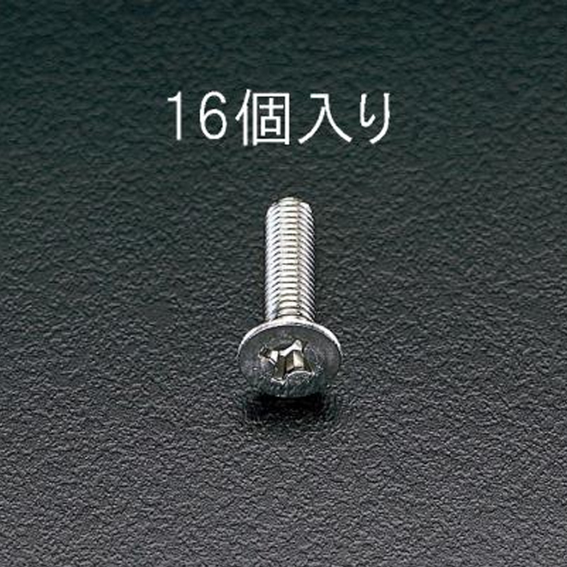 ESCO（エスコ） M6x40mm 皿頭小ねじ(ｽﾃﾝﾚｽ製/16本) EA949SK-65