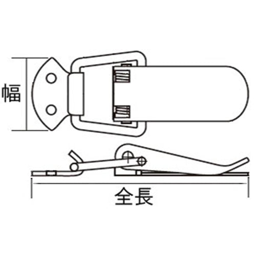 ESCO(エスコ) 45x22.3mm パッチン(2個) EA951BR-11B