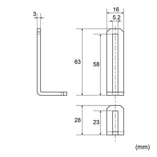 ESCO（エスコ） 63x28x16mm L型ﾌﾘｰﾎﾟｲﾝﾄ連結金具(ｽﾁｰﾙ製) EA951EA-68