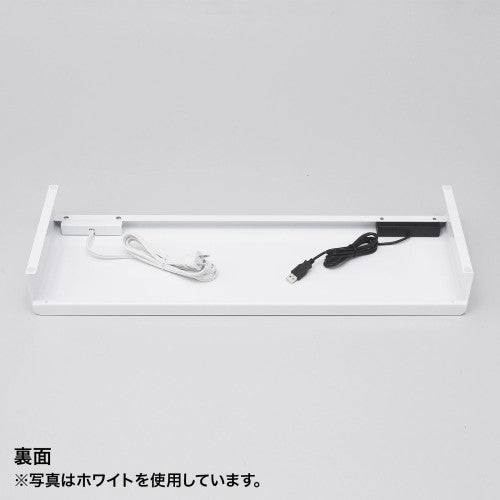 サンワサプライ 600x229x 95mm ﾓﾆﾀｰｽﾀﾝﾄﾞ(電源ﾀｯﾌﾟ/USBﾊﾌﾞ MR-LC202BKN