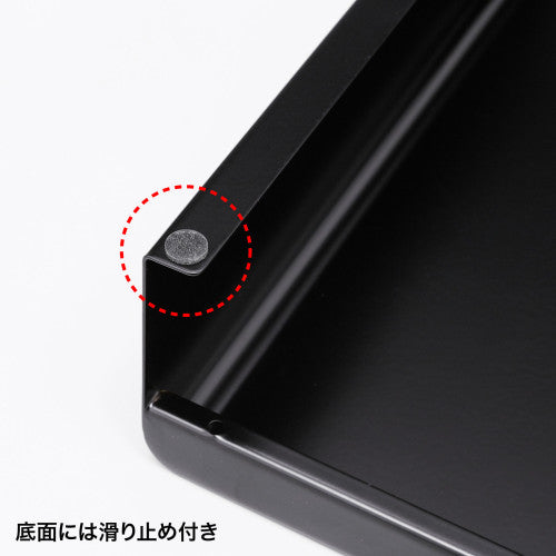サンワサプライ 600x229x 95mm ﾓﾆﾀｰｽﾀﾝﾄﾞ(電源ﾀｯﾌﾟ/USBﾊﾌﾞ MR-LC202BKN