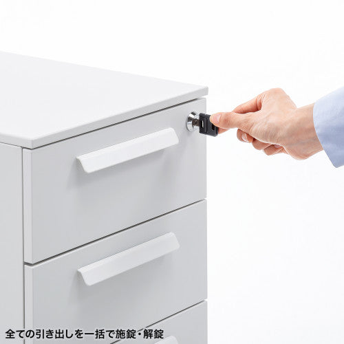 サンワサプライ 300x534x 600mm/ 3段 キャビネット SNW-107W