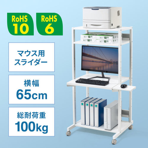 サンワサプライ 650x610x1353mm  立ち作業用デスク RAC-505
