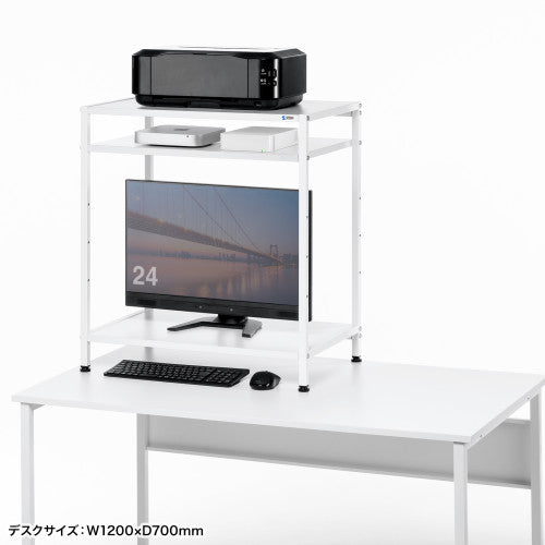 サンワサプライ 640x400x700mm 机上ラック MR-70W