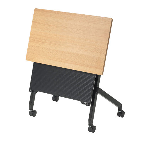 サンワサプライ 750x450x700mm  ﾐｰﾃｨﾝｸﾞﾃｰﾌﾞﾙ(木目) FLD-7545M