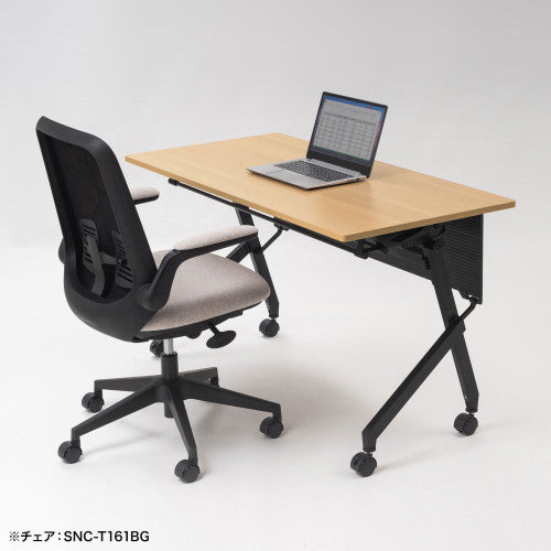 サンワサプライ 1200x600x700mm  ﾐｰﾃｨﾝｸﾞﾃｰﾌﾞﾙ(木目) FLD-12060M
