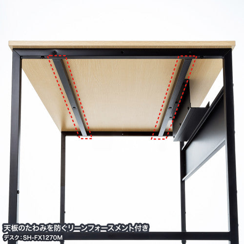 サンワサプライ 1400x 700x700・720mm ﾐｰﾃｨﾝｸﾞﾃｰﾌﾞﾙ(木目) SH-FX1470M