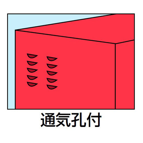 ESCO（エスコ） 900x450x880mm 危険物保管ﾛｯｶｰ(通気孔有) EA955CS-17