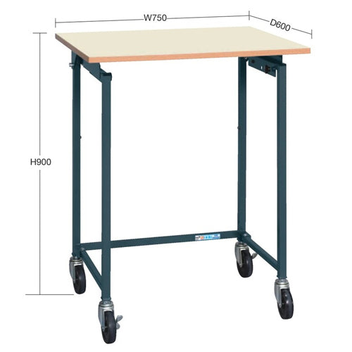 サカエ 750x600x900mm/50kg ﾜｰｸﾃｰﾌﾞﾙ(折畳式) TTS-9075PD