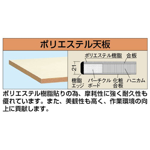 サカエ 750x600x900mm/50kg ﾜｰｸﾃｰﾌﾞﾙ(折畳式) TTS-9075PD