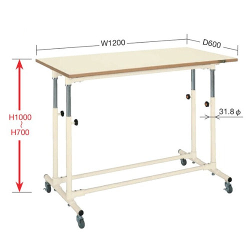 サカエ 1200x600x700-1000mm/100kg ｾﾙ作業台(昇降) CL-6045PI