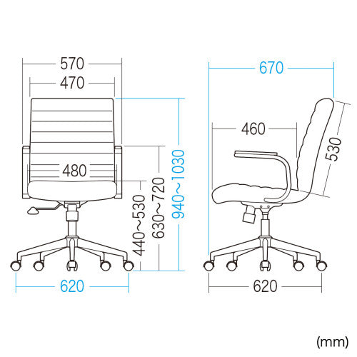サンワサプライ ビジネスチェアー SNC-L12BK