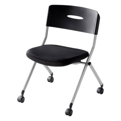 サンワサプライ 折畳み椅子(ｷｬｽﾀｰ付/ﾌﾞﾗｯｸ) SNC-ST6BK