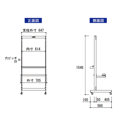 山金工業 705x560x1549mm ﾛｰﾙ材ｽﾀﾝﾄﾞ(ｶｯﾀｰｶﾞｲﾄﾞ付） RS-600N