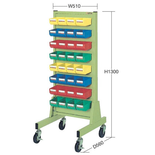 サカエ 510x560x1300mm ﾊﾟｰﾂﾄﾚｰﾗｯｸ(片面/32個) ZBS-5Y