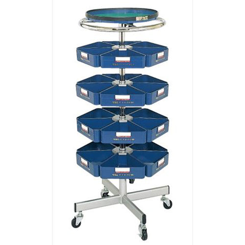 サカエ 499x499x970mm 回転ﾊﾟｰﾂﾄﾚｰﾗｯｸ(24個) HF-4