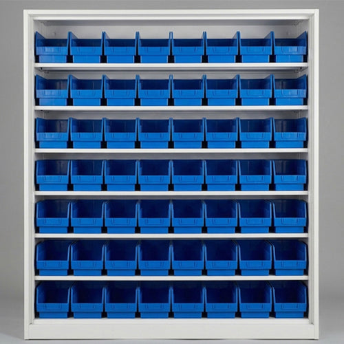ダイシン工業 900x310x1030mm ﾊﾟｰﾂﾄﾚｰ付収納庫(7段x8個) V930-10K　※ESCOオリジナルセット品