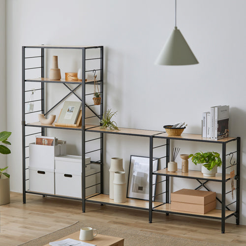 アイリスオーヤマ（IRIS OHYAMA） 760x345x1592mm 連結式ｽﾁｰﾙﾗｯｸ(木天板) KRSR-5