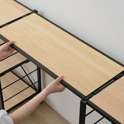 アイリスオーヤマ（IRIS OHYAMA） 760x345x1592mm 連結式ｽﾁｰﾙﾗｯｸ(木天板) KRSR-5