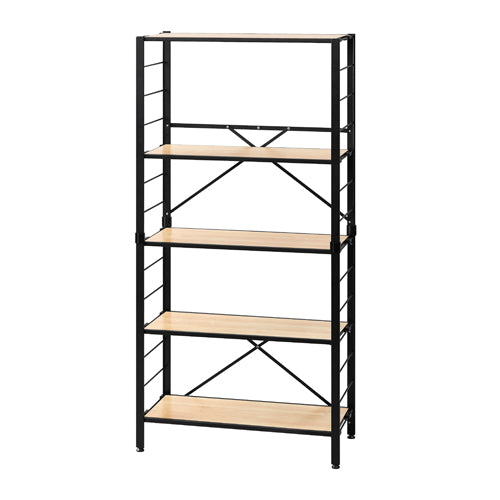 アイリスオーヤマ（IRIS OHYAMA） 760x345x1592mm 連結式ｽﾁｰﾙﾗｯｸ(木天板) KRSR-5