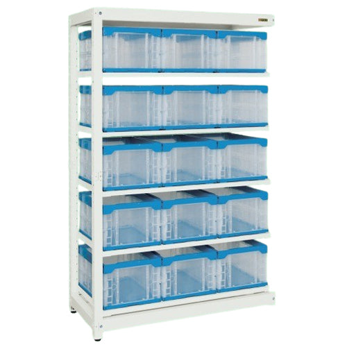 サカエ 1200x570x1950mm ｺﾝﾃﾅﾗｯｸ(30L/連結用) MR-1930BLR