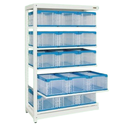 サカエ 1200x570x1950mm ｺﾝﾃﾅﾌﾟﾙﾗｯｸ(30L/連結用) MR-1930B2LR