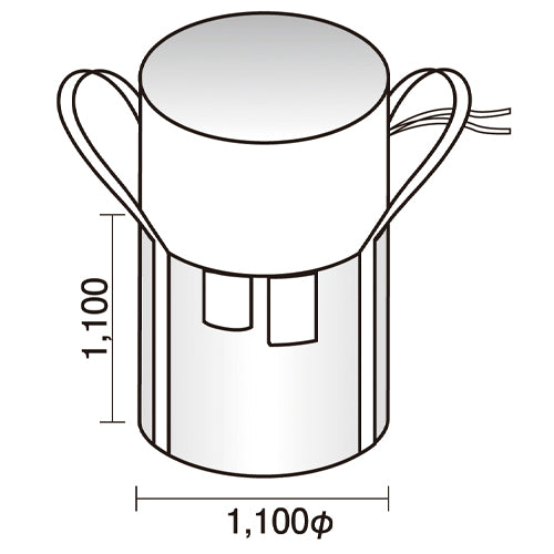 ESCO（エスコ） 1.0t 丸型フレコンバッグ(半透明) EA981WM-120