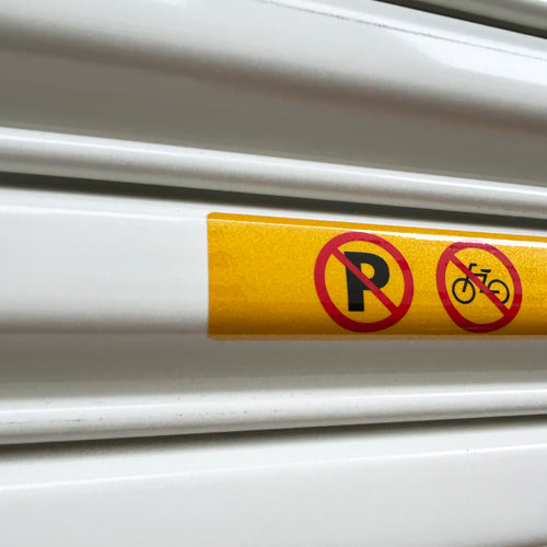 ESCO（エスコ） ｼｬｯﾀｰ用ｽﾃｯｶｰ(駐車・駐輪お断り) EA983BR-266