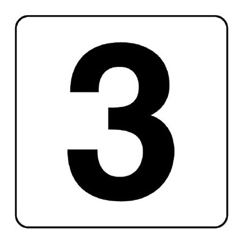ユニット（UNIT） 50x 50mm 番号表示ステッカー[３](5枚) 844-63