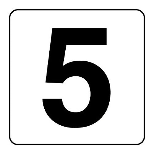 ユニット（UNIT） 50x 50mm 番号表示ステッカー[５](5枚) 844-65