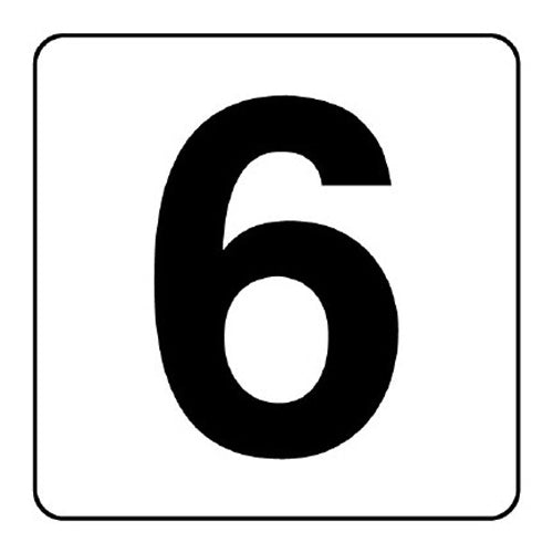 ユニット（UNIT） 50x 50mm 番号表示ステッカー[６](5枚) 844-66