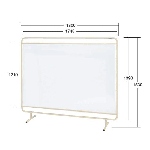 サカエ 1800x 430x1530mm ﾊﾟｰﾃｨｼｮﾝ(塩ﾋﾞ/固定式) YS-18TM