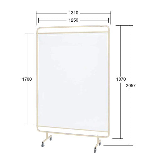 サカエ 1310x 430x2057mm ﾊﾟｰﾃｨｼｮﾝ(塩ﾋﾞ/移動式) YSH-13TMC