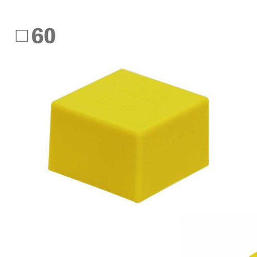 AWJ 60×60×40mm 角型保護ｷｬｯﾌﾟ(EL/ｲｴﾛｰ/2ｺ) EOE30216-0060