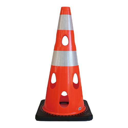 カーボーイ φ360x700mm 穴あきカラーコーン(ﾚｯﾄﾞ/5本) CHRK-700RE