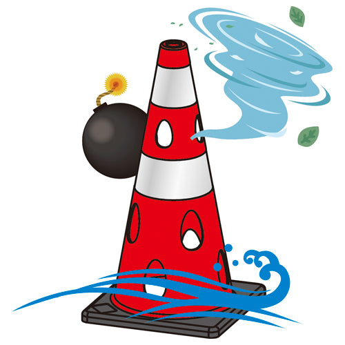 カーボーイ φ360x700mm 穴あきカラーコーン(ﾌﾞﾙｰ/5ﾎﾝ) CHRK-700BL