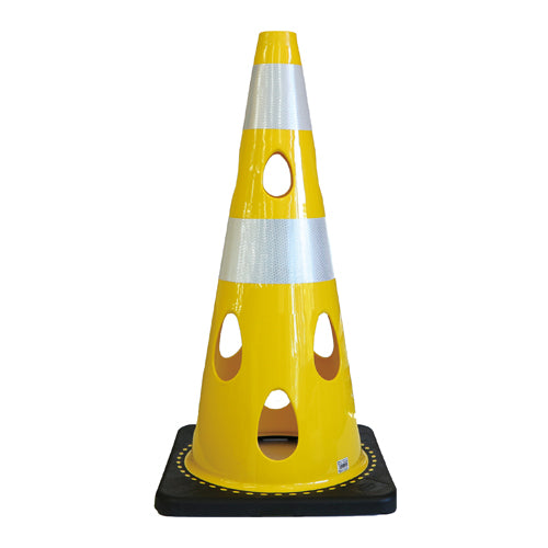 カーボーイ φ360x700mm 穴あきカラーコーン(ｲｴﾛｰ/5本) CHRK-700YE